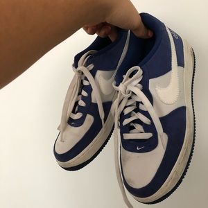 Blue Nike Air Force 1s